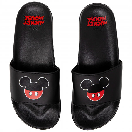 Mickey Mouse Black And Red Slides Sandals