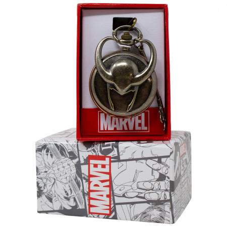 Loki God of Mischief Golden Pocketwatch