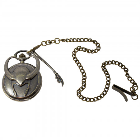 Loki God of Mischief Golden Pocketwatch