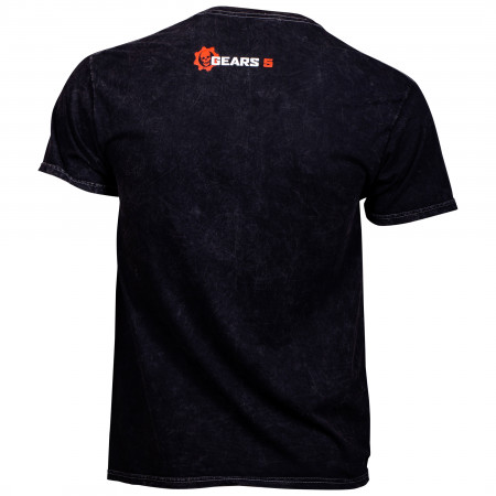 Gears of War Logo Distressed Mineral Washed T-Shirt