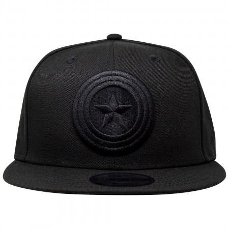 Captain America Black on Black New Era 9Fifty Adjustable Hat