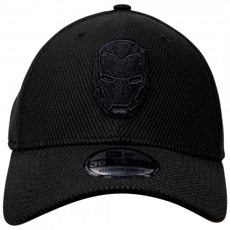 Iron Man Black on Black New Era 39Thirty Flex Fitted Hat