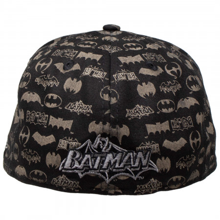 Batman New Era Laser Etched All Over Logos 59Fifty Hat
