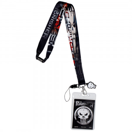 The Punisher Epic Lanyard with Card Holder and Charm