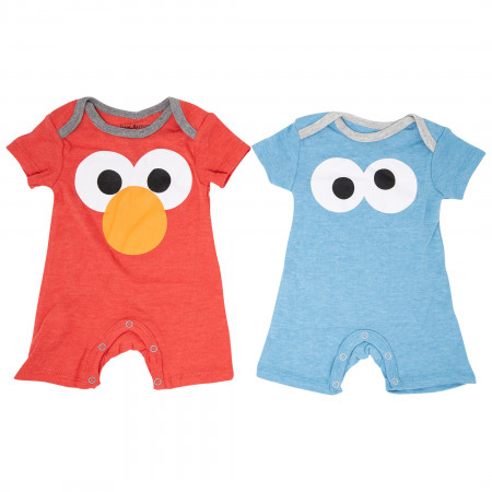 Sesame Street Elmo and Cookie Monster 2-Pack Infant Bodysuit Set