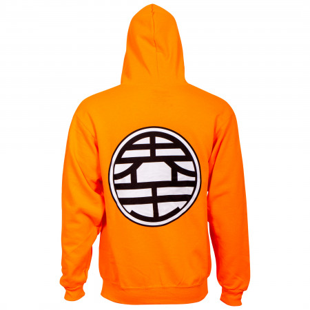 Dragon Ball Z Kame Symbol Orange Zip Hoodie