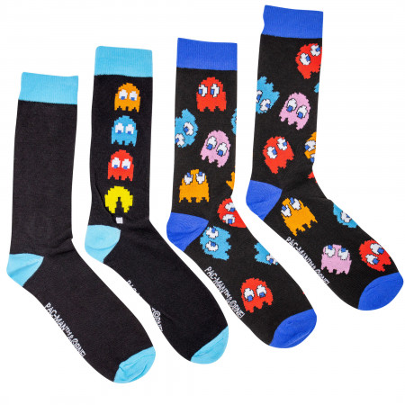 Pac-Man Arcade Chase and All-Over Ghosts 2-Pack Crew Socks