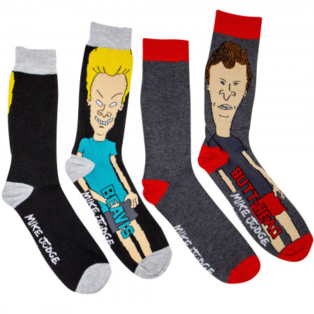 Beavis and Butthead 2-Pack Men's Crew Socks