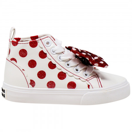Disney Minnie Mouse Polka Dots and Bows Youth Girls Sneakers