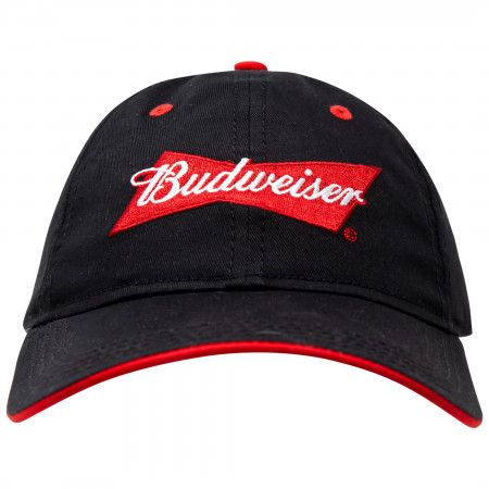 Budweiser Beer Logo Adjustable Black Hat