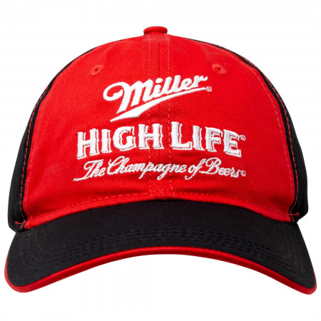 Miller High Life Beer Black And Red Adjustable Hat