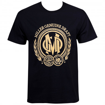 Miller Genuine Draft Beer Seal Men’s Black T-Shirt