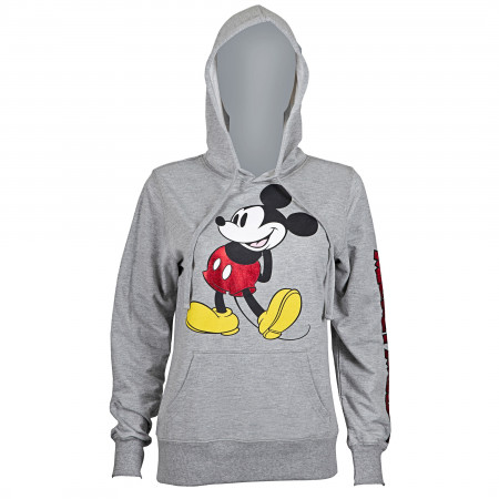 Mickey Mouse Red Foil Women's Hoodie