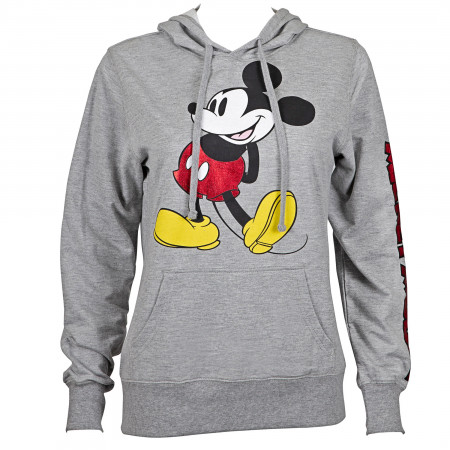 Mickey Mouse Red Foil Women's Hoodie