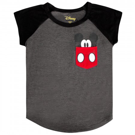 Mickey Mouse Youth Sized Peeking Pocket Tee
