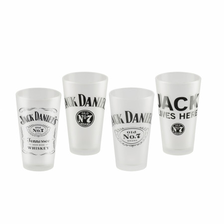 Jack Daniels 4 Piece Pint Glass Set
