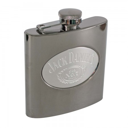 Jack Daniels Gunmetal 6 OZ Flask