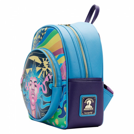 Jimi Hendrix Psychedelic Landscape Glow in the Dark Mini Backpack by Loungefly