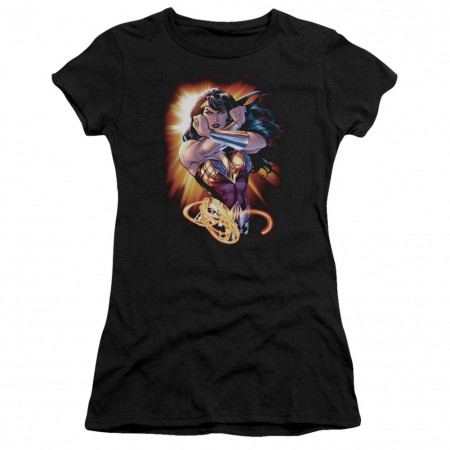 Wonder Woman Rays Women's Black Tshirt
