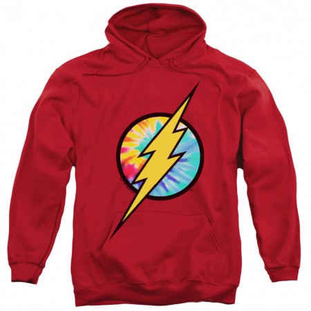 The Flash Tie Dye Logo Red Hoodie