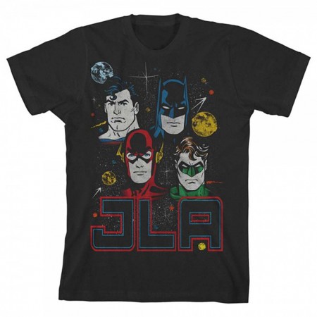 Justice League Youth Black JLA T-Shirt