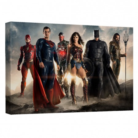 Justice League Team Up 16x20 Canvas Print