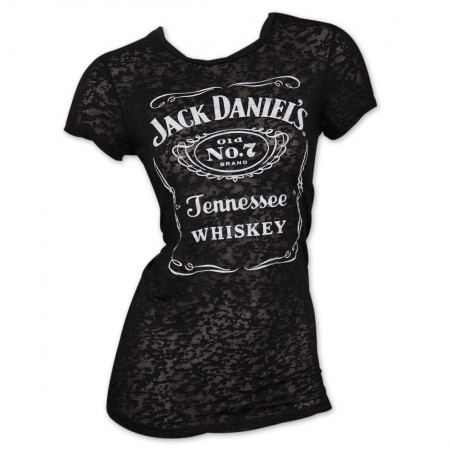 Jack Daniel's Burnout Junior Women's Shirt - Black