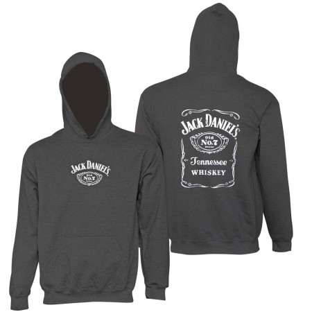 Jack Daniels Bottle Logo Charcoal Men's Hoodie