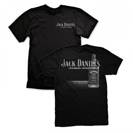 Jack Daniels Large Bottom Logo Black Tee Shirt