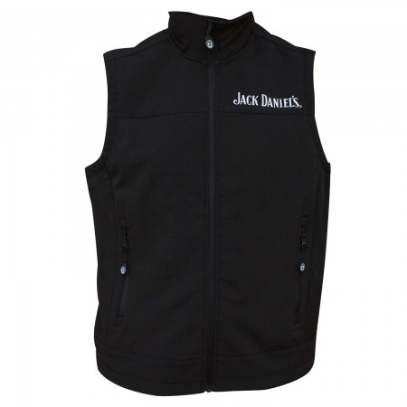 Jack Daniel's Softshell Zip-Up Men's Black Vest