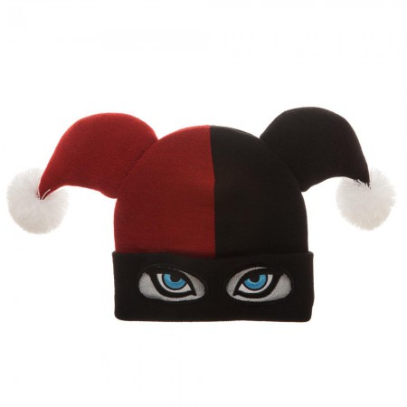 Harley Quinn Winter Costume Mask Hat