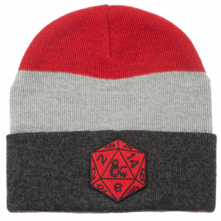 Dungeons and Dragons Dice Symbol Marble Stripe Beanie