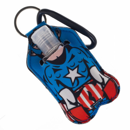 Captain America Marvel Character Neoprene Bottle Keychain