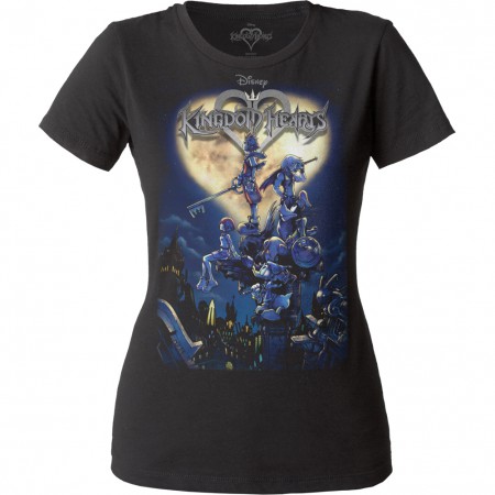 Kingdom Hearts Women's Black Cover T-Shirt