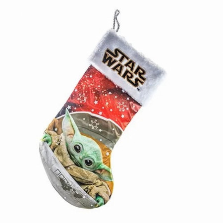 Star Wars The Mandalorian The Child 19" Stocking with White Fur Cuff