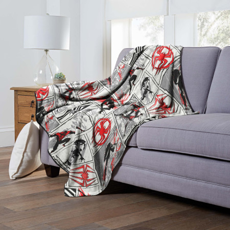 Spiderverse Spiders in Action Silk Touch Throw Blanket 50" x 60"