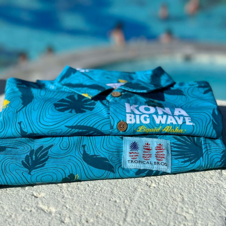 Kona Beer Big Wave Liquid Aloha Tropical Bros. Hawaiian Shirt