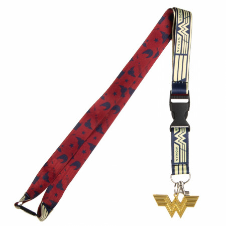 Wonder Woman 1984 Movie Repeating Symbol Pattern Lanyard