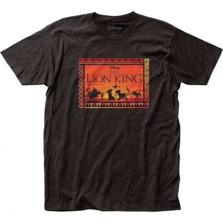 Lion King Men's Black Sunset T-Shirt