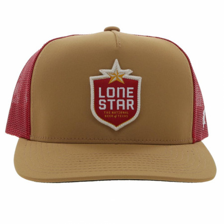 Lone Star Beer Hooey Tan and Red Colorway Snapback Trucker Hat