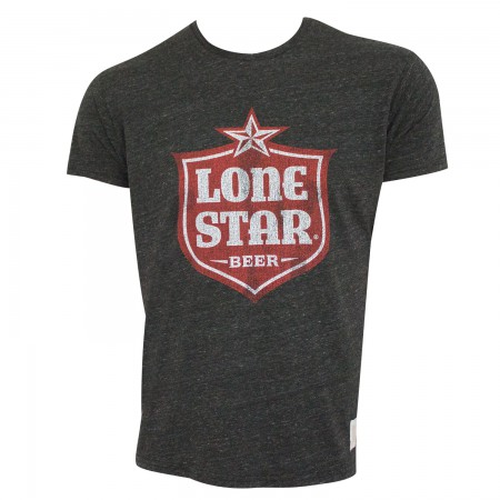 Lone Star Retro Brand Men's Gray Shield Logo Tee Shirt