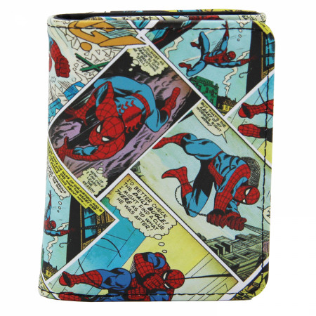 The Amazing Spider-Man Panel Clips Trifold Wallet