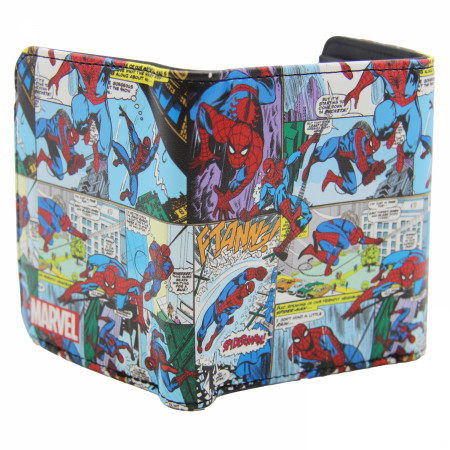 Spider-Man Blue Sky Action Trifold Wallet in Collectors Tin