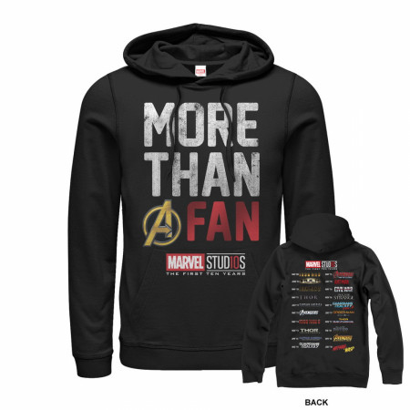 Avengers More Than A Fan 10 Years Hoodie