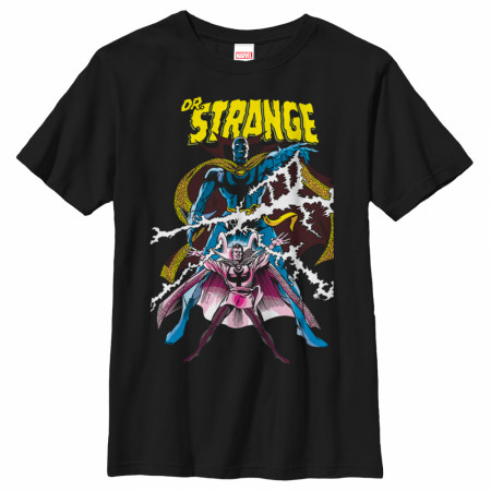 Doctor Strange Double Lightning Youth Black T-Shirt