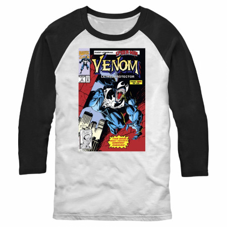 Venom Lethal Protector Comic Cover 3/4 Sleeve Raglan T-Shirt