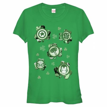 Avengers Logos Shamrocks Women's Green T-Shirts