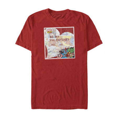 Avengers Be My Valentine Red T-Shirt