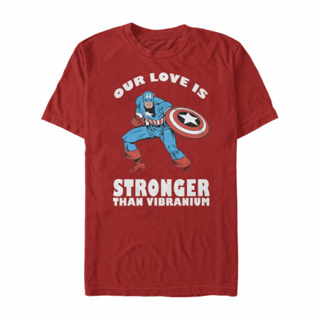 Captain America Our Love is Stronger Than Vibranium T-Shirt