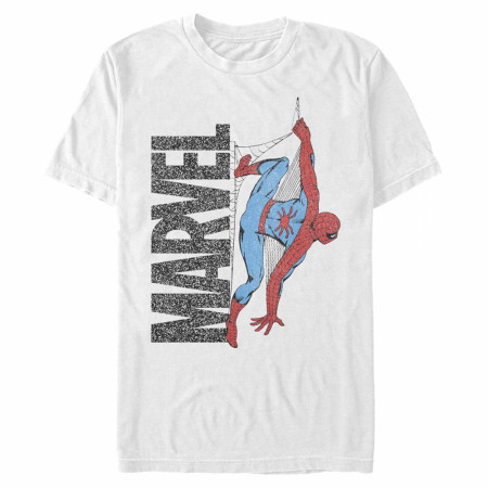 Spider-Man Retro Design Marvel Logo T-Shirt